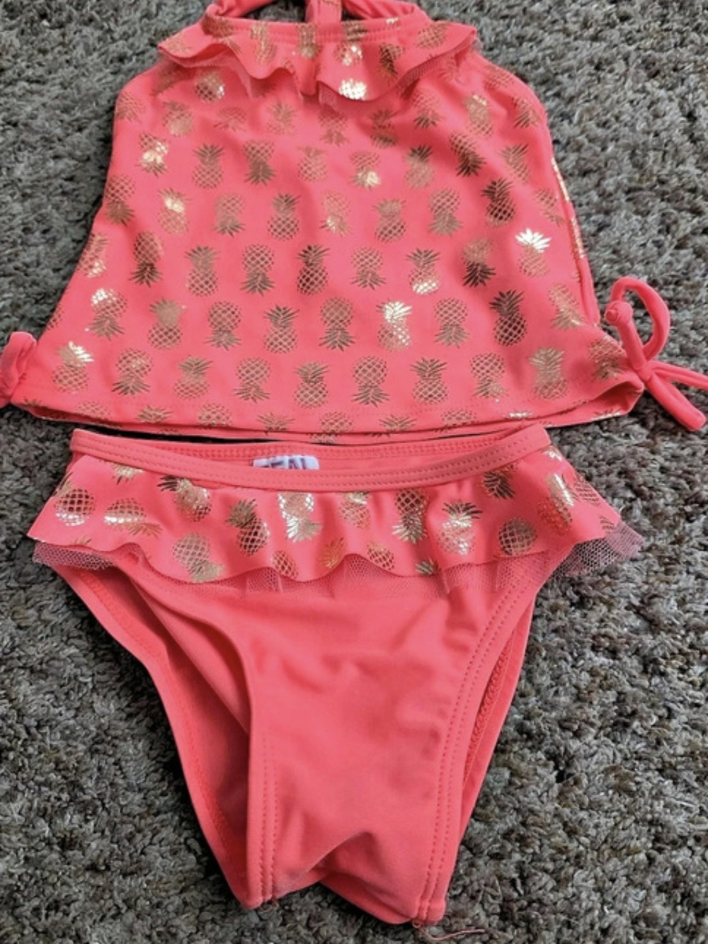 Real Love Girls 12M Pink & Gold Pineapple Bikini